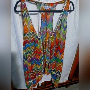 Venezia Multicolor Chevron Women's Swimsuit Cover Up
